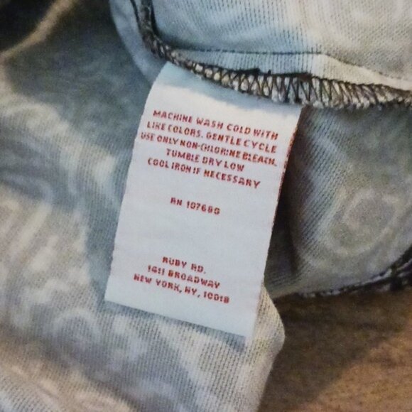 Ruby Rd Jacket Brown Denim Jean Geometric Button Up Womens Size 10 - Picture 7 of 7